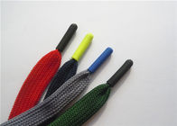 Custom Print Nylon Polyester Flat Shoe Laces With Plastic Tip